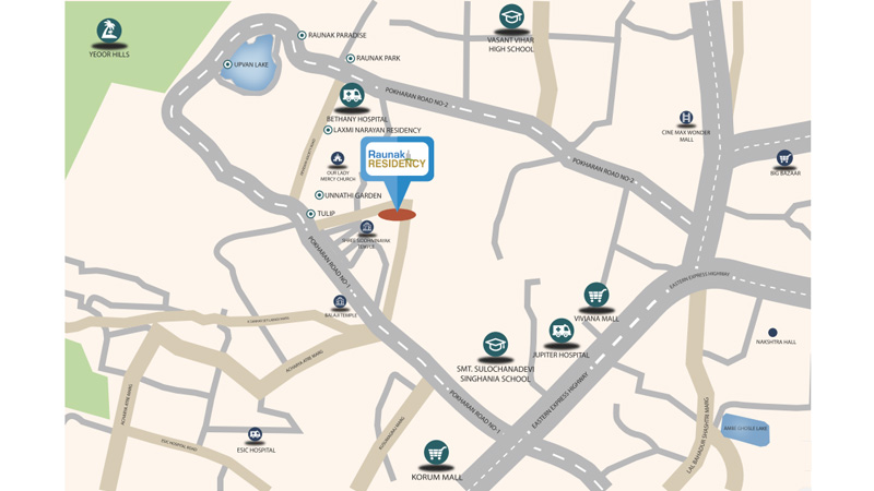 Raunak Residency Location